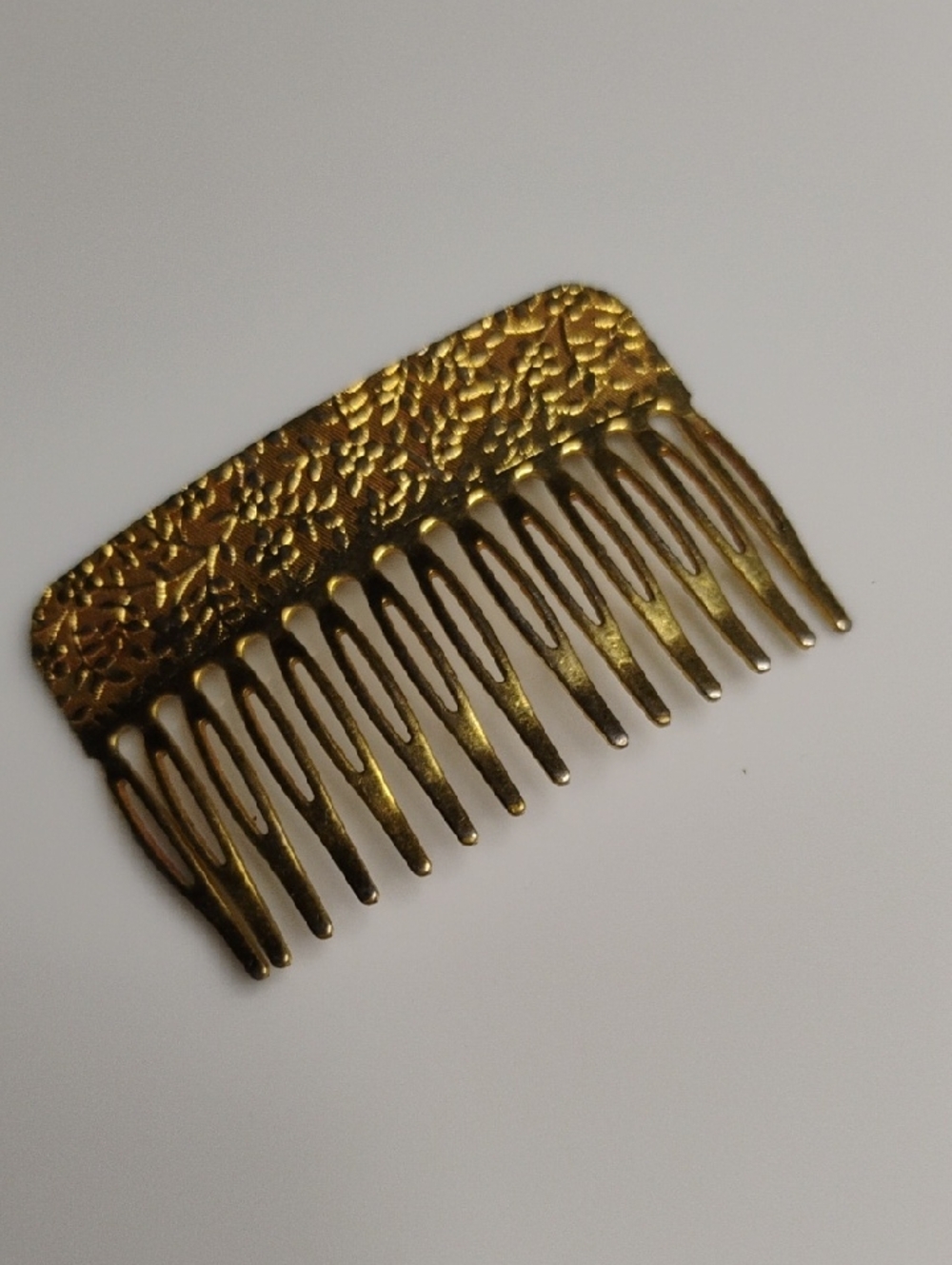 Gold Decorative Metal Hair Comb for Women